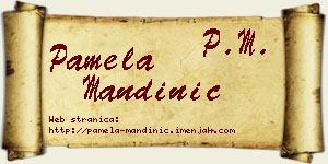 Pamela Mandinić vizit kartica
